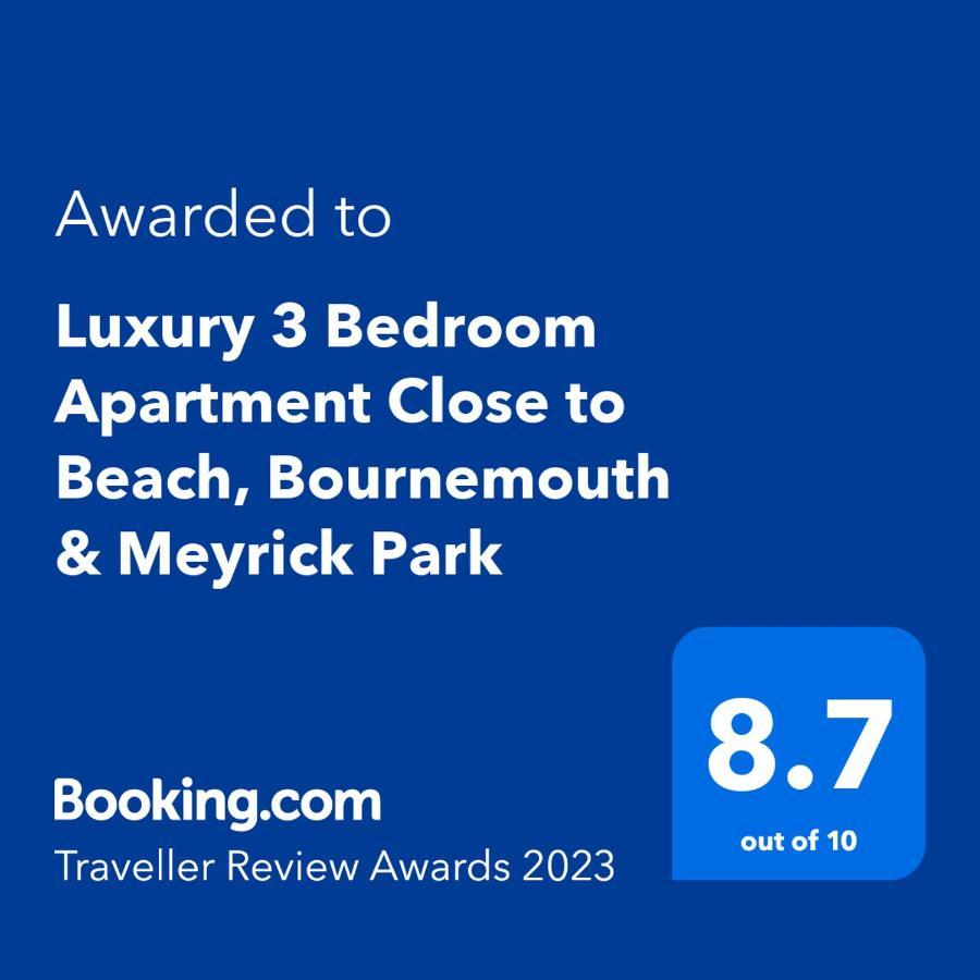 Luxury 3 Bedroom Apartment Close To Beach, Bournemouth & Meyrick Park Luaran gambar